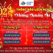 Thông báo lịch nghỉ tết 2025