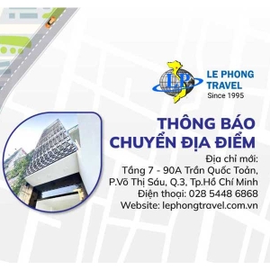 Thông báo thay đổi địa điểm công ty TNHH Du Lịch – Thương Mại Lê Phong