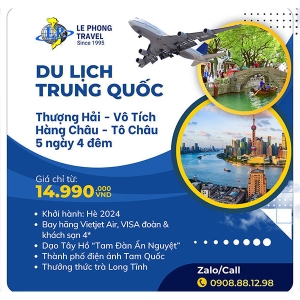 Tour Thượng Hải – Vô Tích - Hàng Châu – Tô Châu 5 Ngày 4 Đêm