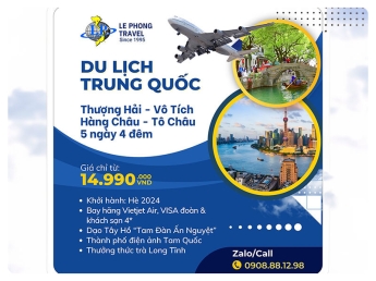 Tour Thượng Hải – Vô Tích - Hàng Châu – Tô Châu 5 Ngày 4 Đêm